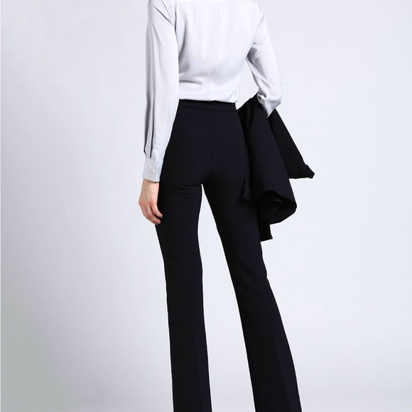 Black Boot Cut Pants with Tailored Fit and Mid Rise Waist ( work pants ) - Picture 3 of 4